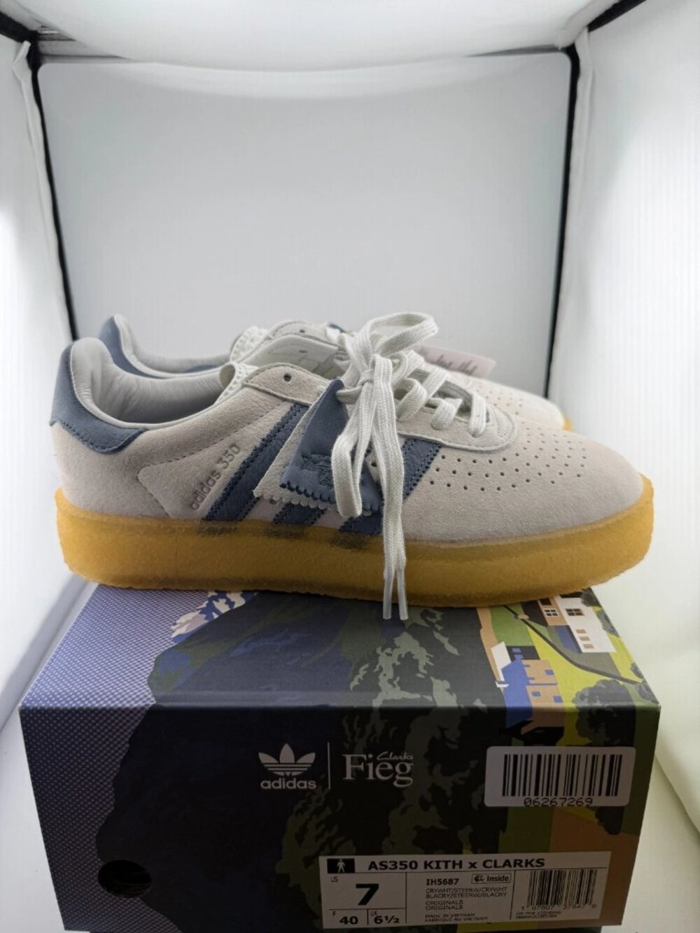 NEW adidas Clarks 8th Street AS350 Steerw Crystal White IH5687 Size 7 WITH BOX